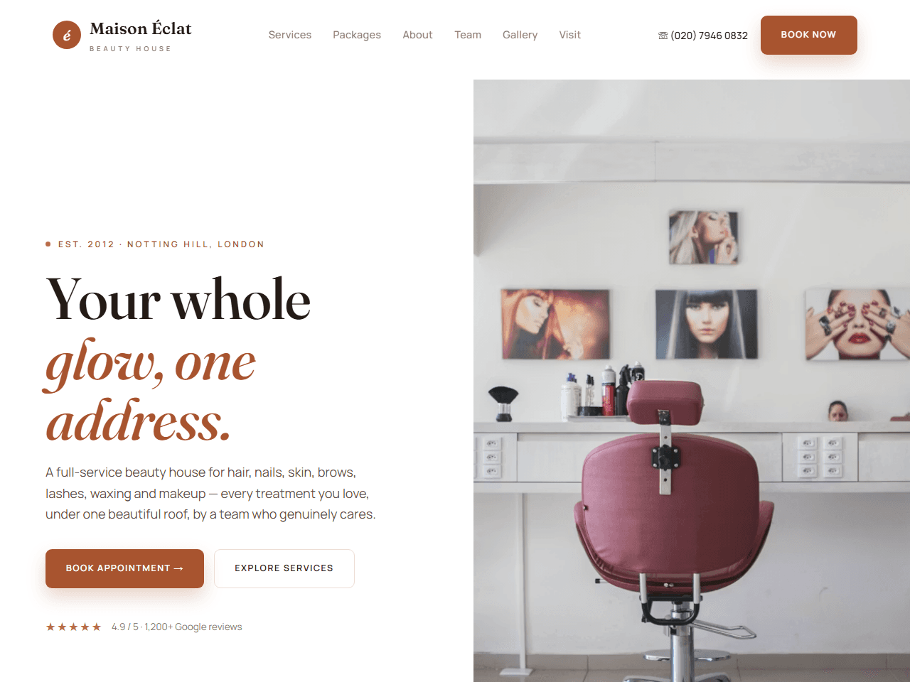 Maison Éclat — a website we designed and built